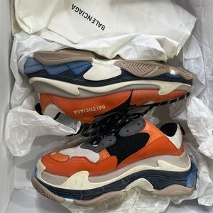 Balenciaga Triple S sneaker Orange/ gris/ noir size 39 (9w& 7m)